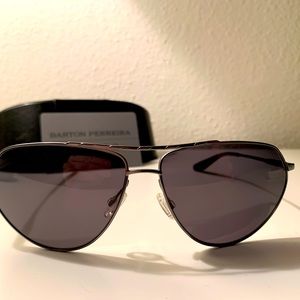 Barton Perreira aviators with Lugano black diamonds in LIKE NEW CONDITION!